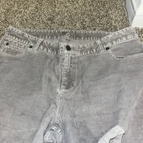 J Jill Womens Corduroy Jeans Gray slim leg stretch size 14 - Picture 4 of 10